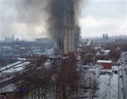 حريق ضخم شمال غربي العاصمة الروسية .. التفاصيل هنا !!