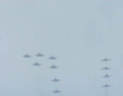 عروض طائرات F15 في سماء الرياض وتشكيلها لرقم 91 احتفالاً باليوم الوطني